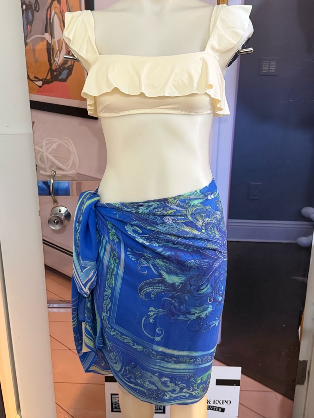 Women’s Blue Printed Coverup